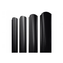 ГРАНД ЛАЙН Штакетник Полукруглый Slim фигурный 0,5 Quarzit lite RAL 9005 черный