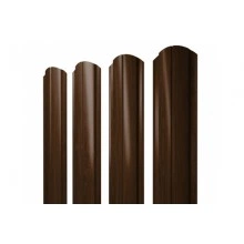ГРАНД ЛАЙН Штакетник Полукруглый Slim фигурный 0,45 Print Elite Choco Wood TwinColor
