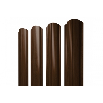 ГРАНД ЛАЙН Штакетник Полукруглый Slim фигурный 0,45 Print Elite Choco Wood TwinColor ГРАНД ЛАЙН Штакетник Полукруглый Slim фигурный 0,45 Print Elite Choco Wood TwinColor