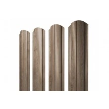ГРАНД ЛАЙН Штакетник Полукруглый Slim фигурный 0,45 Print Elite White Wood TwinColor