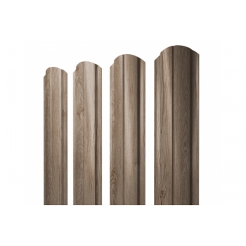 ГРАНД ЛАЙН Штакетник Полукруглый Slim фигурный 0,45 Print Elite White Wood TwinColor ГРАНД ЛАЙН Штакетник Полукруглый Slim фигурный 0,45 Print Elite White Wood TwinColor