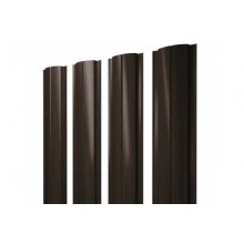 ГРАНД ЛАЙН Штакетник Полукруглый Slim с прямым резом 0,45 Print Elite Coffee Wood TwinColor
