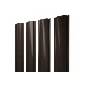 ГРАНД ЛАЙН Штакетник Полукруглый Slim с прямым резом 0,45 Print Elite Coffee Wood TwinColor ГРАНД ЛАЙН Штакетник Полукруглый Slim с прямым резом 0,45 Print Elite Coffee Wood TwinColor