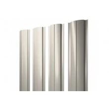 ГРАНД ЛАЙН Штакетник Полукруглый Slim с прямым резом 0,45 Print Elite Milky Wood TwinColor