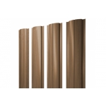 ГРАНД ЛАЙН Штакетник Полукруглый Slim с прямым резом 0,45 Print Elite Honey Wood TwinColor