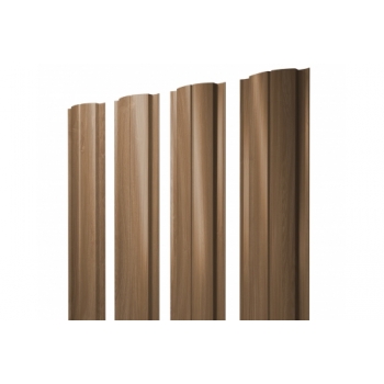 ГРАНД ЛАЙН Штакетник Полукруглый Slim с прямым резом 0,45 Print Elite Honey Wood TwinColor ГРАНД ЛАЙН Штакетник Полукруглый Slim с прямым резом 0,45 Print Elite Honey Wood TwinColor