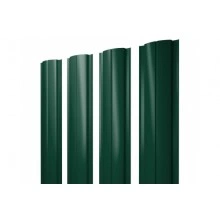 ГРАНД ЛАЙН Штакетник Полукруглый Slim с прямым резом 0,5 Satin RAL 6005 зеленый мох