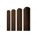 ГРАНД ЛАЙН Штакетник Полукруглый Slim с прямым резом 0,45 Print Elite Chestnut Wood