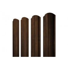 ГРАНД ЛАЙН Штакетник Полукруглый Slim с прямым резом 0,45 Print Elite Chestnut Wood