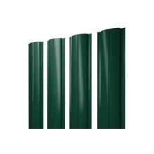 ГРАНД ЛАЙН Штакетник Полукруглый Slim с прямым резом 0,5 PurLite Matt RAL 6005 зеленый мох