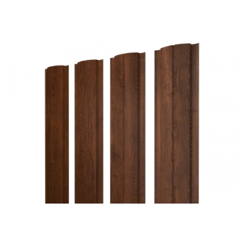 ГРАНД ЛАЙН Штакетник Полукруглый Slim с прямым резом 0,45 Print Premium Golden Wood Fresh TwinColor ГРАНД ЛАЙН Штакетник Полукруглый Slim с прямым резом 0,45 Print Premium Golden Wood Fresh TwinColor