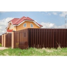 ГРАНД ЛАЙН Штакетник Прямоугольный фигурный 0,5 GreenCoat Pural BT RR 11 темно-зеленый (RAL 6020 хромовая зелень)