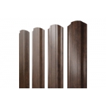 ГРАНД ЛАЙН Штакетник Прямоугольный фигурный 0,45 Print-Double Premium Antique Wood