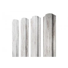 ГРАНД ЛАЙН Штакетник Прямоугольный фигурный 0,45 Print Elite Snow Wood TwinColor