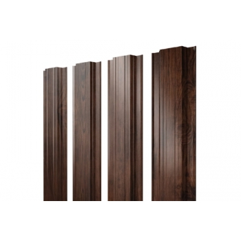 ГРАНД ЛАЙН Штакетник Прямоугольный с прямым резом 0,45 Print Elite Cherry Wood TwinColor
