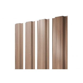 ГРАНД ЛАЙН Штакетник Прямоугольный с прямым резом 0,45 Print Elite Honey Wood TwinColor ГРАНД ЛАЙН Штакетник Прямоугольный с прямым резом 0,45 Print Elite Honey Wood TwinColor