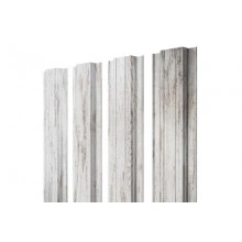 ГРАНД ЛАЙН Штакетник Прямоугольный с прямым резом 0,45 Print Elite Snow Wood TwinColor