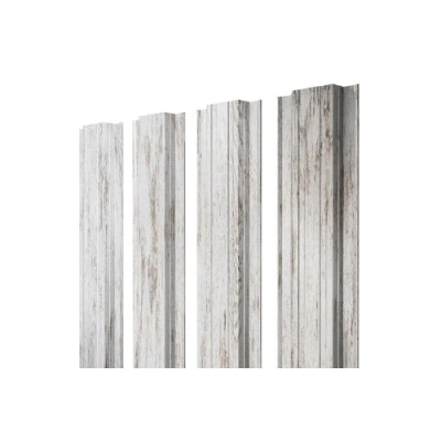 ГРАНД ЛАЙН Штакетник Прямоугольный с прямым резом 0,45 Print Elite Snow Wood TwinColor