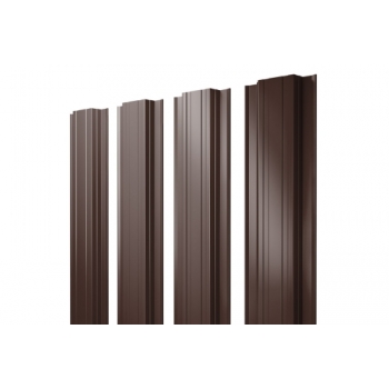 ГРАНД ЛАЙН Штакетник Прямоугольный с прямым резом 0,4 PE-Matt-Double с пленкой RAL 8017 шоколад ГРАНД ЛАЙН Штакетник Прямоугольный с прямым резом 0,4 PE-Matt-Double с пленкой RAL 8017 шоколад