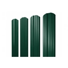 ГРАНД ЛАЙН Штакетник Twin фигурный 0,45 Drap RAL 6005 зеленый мох