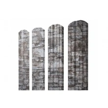 ГРАНД ЛАЙН Штакетник Twin фигурный 0,45 Print Elite Fine Stone TwinColor