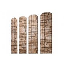 ГРАНД ЛАЙН Штакетник Twin фигурный 0,45 Print Elite Sand Stone TwinColor
