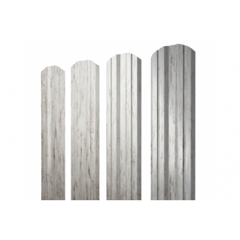ГРАНД ЛАЙН Штакетник Twin фигурный 0,45 Print Elite Snow Wood TwinColor ГРАНД ЛАЙН Штакетник Twin фигурный 0,45 Print Elite Snow Wood TwinColor