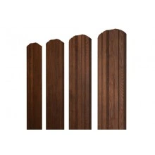 ГРАНД ЛАЙН Штакетник Twin фигурный 0,45 Print Premium Golden Wood Fresh