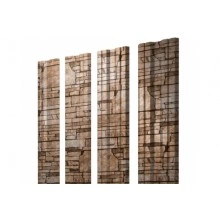 ГРАНД ЛАЙН Штакетник Twin с прямым резом 0,45 Print Elite Sand Stone Twin с прямым резомColor