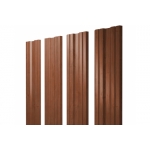 ГРАНД ЛАЙН Штакетник Twin с прямым резом 0,45 Print Premium Rowan