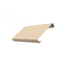 ГРАНД ЛАЙН Ламель лицевая 125 жалюзи Texas 0,5 Satin с пленкой RAL 1015 светлая слоновая кость