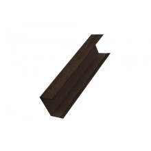 ГРАНД ЛАЙН Крышка забора для горизонтального монтажа штакетника 0,45 Print Elite Antique Wood TwinColor