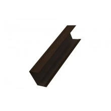 ГРАНД ЛАЙН Крышка забора для горизонтального монтажа штакетника 0,45 Print Elite Coffee Wood TwinColor