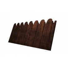 ГРАНД ЛАЙН Профнастил С10B фигурный 0,45 Print Elite с пленкой Cherry Wood TwinColor