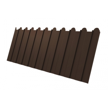 ГРАНД ЛАЙН Профнастил С8А фигурный 0,45 PE-Double RAL 8017 шоколад ГРАНД ЛАЙН Профнастил С8А фигурный 0,45 PE-Double RAL 8017 шоколад