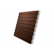ГРАНД ЛАЙН Профнастил С20А 0,45 Print Elite Choco Wood TwinColor