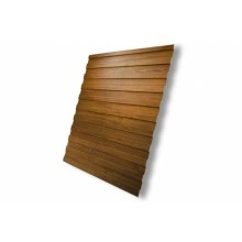 ГРАНД ЛАЙН Профнастил С8А 0,45 Print Elite с пленкой Golden Wood TwinColor